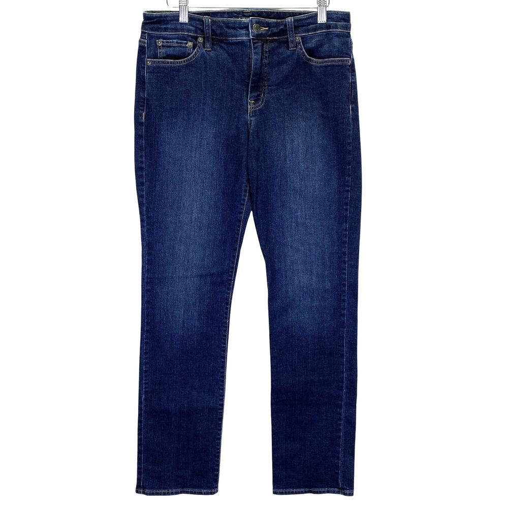 LAUREN RALPH LAUREN Jeans Straight Leg Curvy Mid Rise Blue Preppy Womens Sz 8